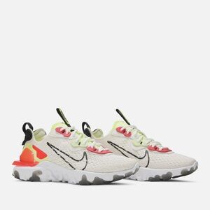 WMNS Nike React Vision Sneakers ‘Pale Ivory’ Orange Volt Size 6